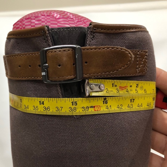 Sorel Lux Leather Wedged Boots Brown Side Zippers - Picture 16 of 16